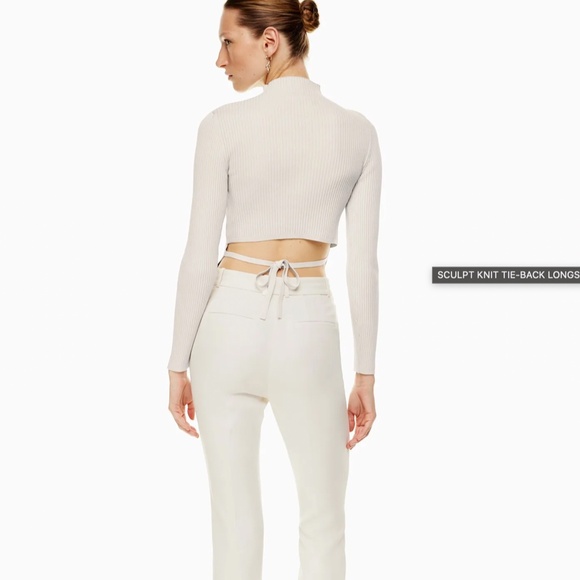 Sculpt Knit Tie-Back Longsleeve - Picture 2 of 5